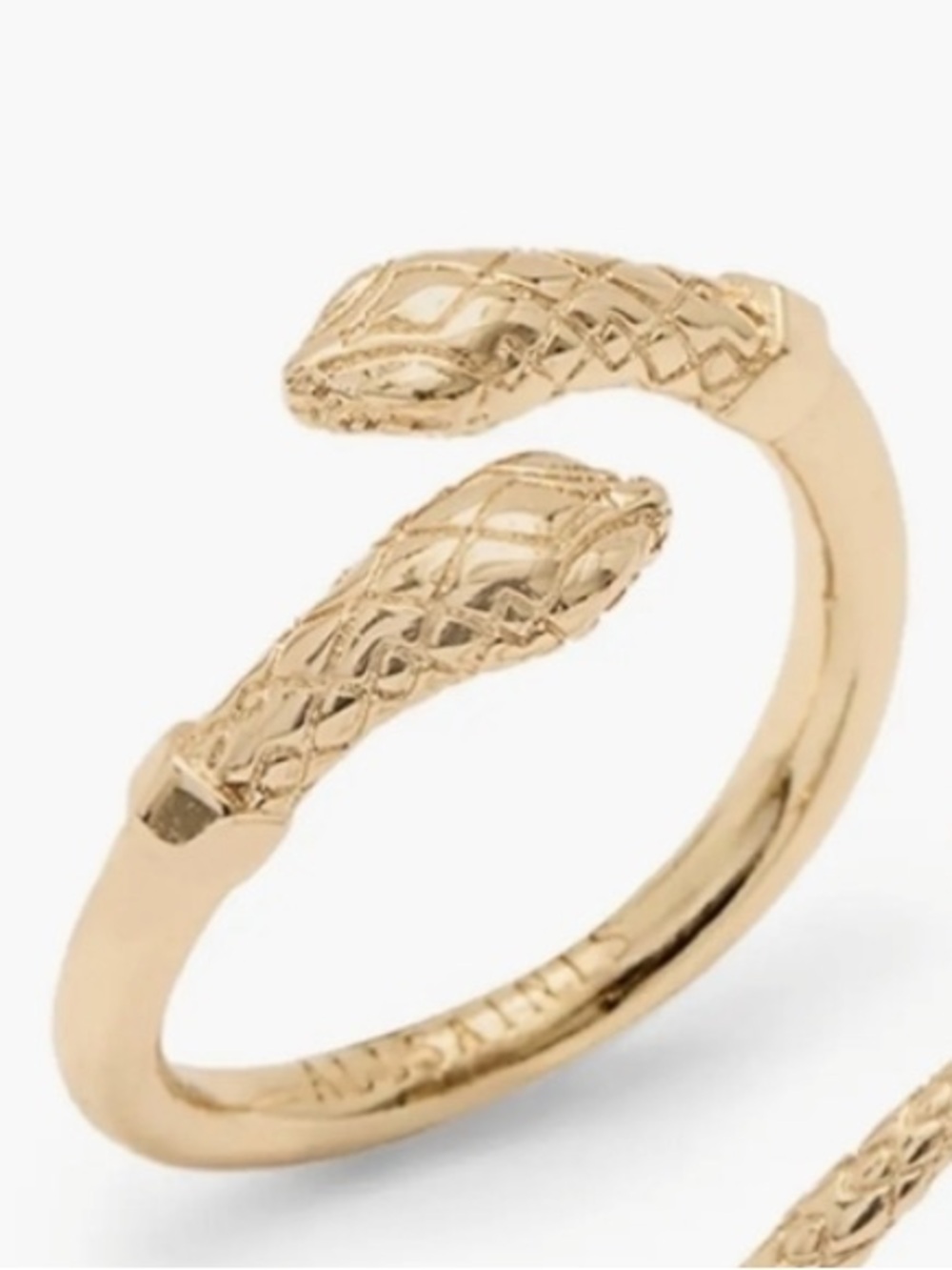 All Saints Serpent ring In Warm Gold